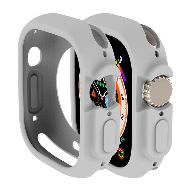 LEIXIUER(1Pack/3Pack) Compatible with Apple Watch Ultra case 49mm All-Round Shockproof TPU Silicone Protective Cover Bumper Shock-Absorbing Scratch-Resistant Protective case for Apple Watch Ultra 49mm