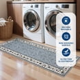 thumbnail image 4 of Garvee 10x13 Modern Bordered Area Rugs Floral Print Rug, Ultra-Soft Low Pile Non Slip Carpet Washable Stain Resistant Rug for Living Room Bedroom Home Office, Grey, 4 of 8