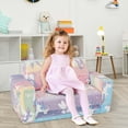 thumbnail image 2 of Honeyjoy Fauteuil-Sofa 2-en-1 Dépliable pour Enfant, Canapé Convertible pour Tout-Petit en Chaise Longue, 2 of 9