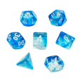 thumbnail image 1 of lionlar Ensemble de 7 dés Polyédriques en Acrylique Cadeaux de Fête Nouveauté pour JdR Bleu, 1 of 9