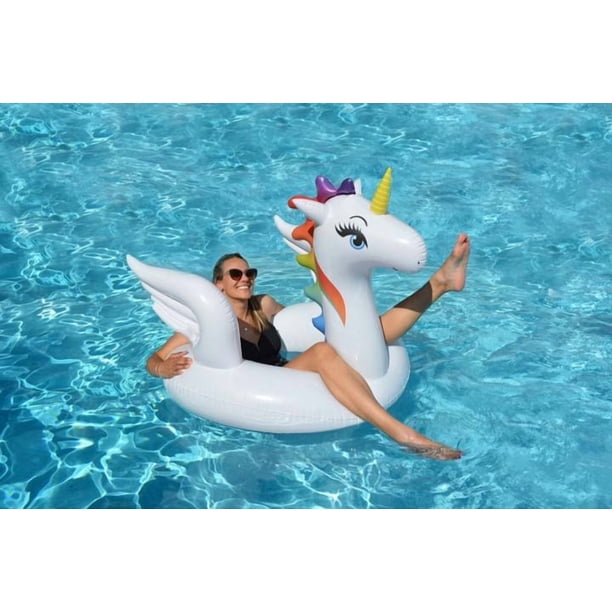 Anneau de Natation Bébé Licorne, Siège de Piscine avec Pare Soleil