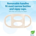 thumbnail image 4 of Dr. Brown's Milestones Narrow Sippy Bottle with Silicone Handles Pink 2x8oz Bottles, 4 of 8