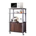 thumbnail image 1 of Gymax Bakers Rack Microwave Stand Rolling Storage Cart Multi-functional Display Walnut, 1 of 9