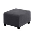 thumbnail image 1 of relayinert Stretch Ottoman Cover High Elastic Skin Friendly And Breathable Easy To Install Fine Workmanship dark grey S, 1 of 6