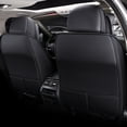 thumbnail image 4 of Maidao Car Seat Covers Leather Set for Mercedes-Benz for E300 2000-Present 5 Seats Compatible Airbag Water Resistant Front Rear Cushion Protector with Pillow and Headrest Black, 4 of 7