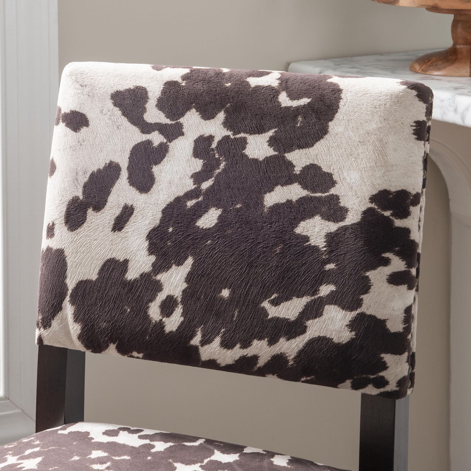 Tabouret de bar Noah imprimé vache marron