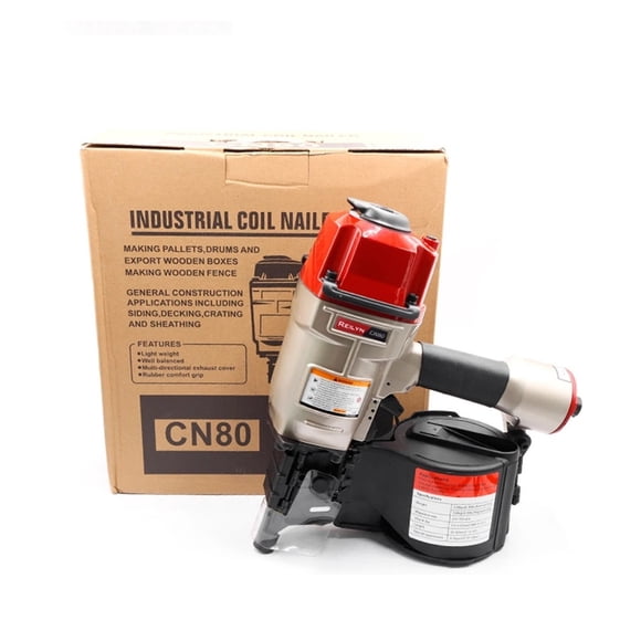 Pallets Coil Nailer CN80 Pneumatic Nail Gun 80mm Air Nailer For Fencing Framing Roof Nailing Gun Board Production