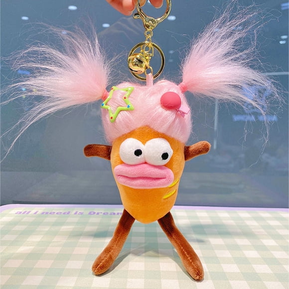 RKSTN Porte-Clés Poupée en Peluche de Légumes Poilus Frits Porte-Clés Carotte Déco Maison