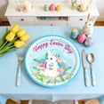 thumbnail image 2 of Yhmxh Easter Bunny Happy Easter Rabbits Party Plates Supplies, Easter Party Tableware Decorations Disposable Paper Plates Dessert Plate Napkins Cups for Spring Birthday Baby Shower, 2 of 6