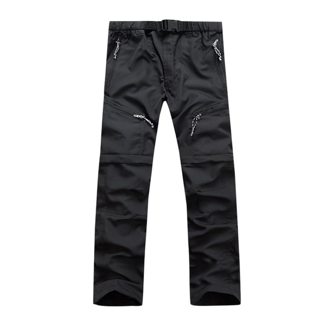 Pantalon de Randonnée Extensible pour Hommes - Pantalon Léger et Déperlant pour le Camping et la Pêche