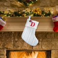 thumbnail image 1 of Fridja 8 Inch Mini Initial Christmas Stocking Monogram Embroidered Christmas Stocking White Knitted Small Christmas Stocking Decorations for Fireplace Mantle Christmas Wall, 1 of 5