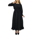 thumbnail image 4 of Bimba Robe Maxi Longue Décontractée en Coton pour Femme à Taille Smockée, 4 of 8