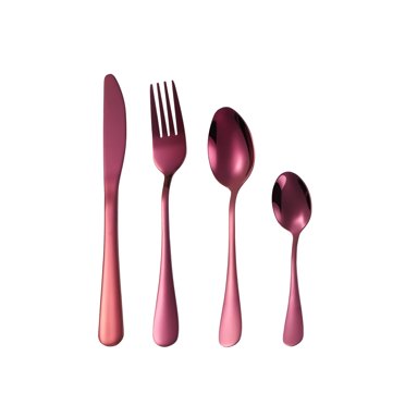 Nvzi 16 Piece Silverware Cutlery Set, Silverware Flatware Set for 4, Stainless Steel Cutlery Tableware Set, Kitchen Utensils for Home Restaurant Party,Purple