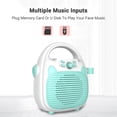 thumbnail image 4 of Graflsoa Portable Kids Karaoke Machine with Microphone, Bluetooth/TF Card/USB Support, Rechargeable Battery, Pink (Includes Condenser Mic), 4 of 6
