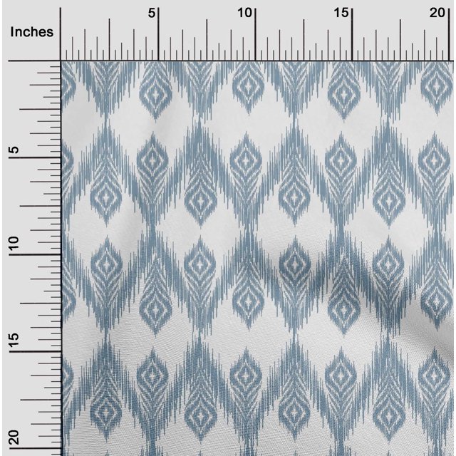 oneOone Tissu Popeline de Coton Chevron Ikat Imprimé pour Artisanat Largeur 42 Pouces