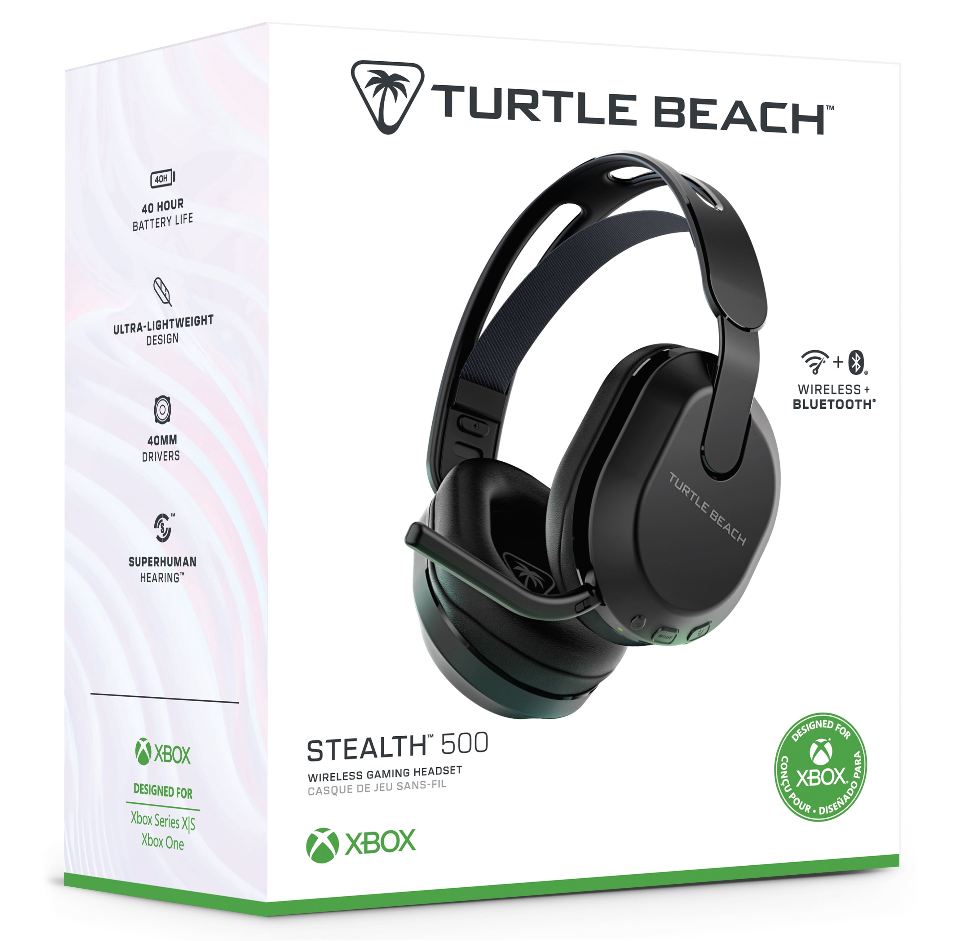 Turtle Beach® Stealth™ 500 – Noir Xbox Series X|S et Xbox One Bluetooth® : iOS, Android, PC, et autres appareils équipés du Bluetooth®