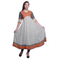 thumbnail image 1 of Bimba Kurtis Indiennes pour Femmes Imprimées, Kurti Anarkali Ligne A, Robe Décontractée, 1 of 5