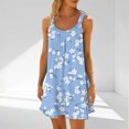 thumbnail image 1 of Ovzne Robes d'Été pour Femmes 2025 Robe pour Femme Mode Robe Décontractée Imprimée Sans Manches Grande Taille Robe Maxi Imprimée Liquidation, 1 of 5