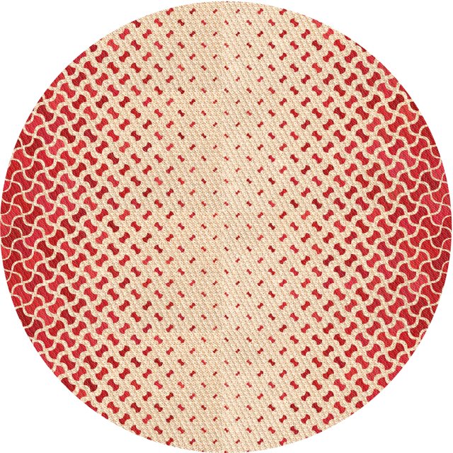 Ahgly Tapis Rond Lavable en Machine Intérieur Transitionnel Blond Doré Or, 3 Pieds Rond