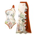 thumbnail image 2 of Maillot de Bain une Pièce pour Femmes avec Jupe Bikini Maxi, Ensemble Tankini à Imprimé Floral, 2 of 9