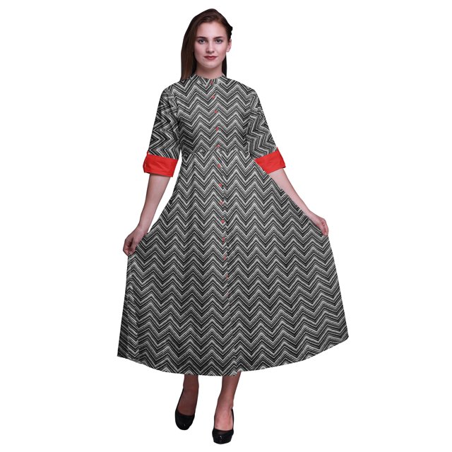Bimba Check Ladies Button Down Print Dress A-Line Cocktail Party Shirt Dress-XX-Large