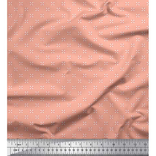 Soimoi Velvet Fabric Swimming Ring Small Print Fabric by The Yard 58 Inch Wide
