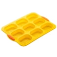 thumbnail image 1 of Oleegame 1PC Tin Foil Roll 9 Grids Multi Color Kitchen Silicone Oval Cake French Bread Baking Pan Non Stick Kitchen Utility Yellow, 1 of 3