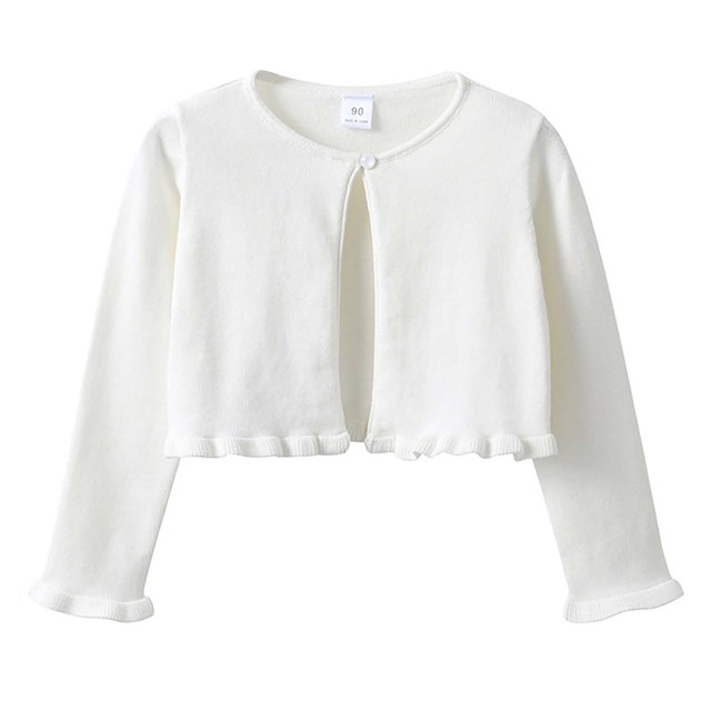 RXIRUCGD Manteau/veste Décontracté(E) à Capuche pour Enfants, à la Mode et Mignon(E), avec Nœud, Ample, Boutonné(E), Perforé(E), Col Rond, Manches Longues (Blanc, Taille : 4-5 Ans)