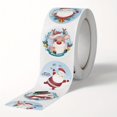 thumbnail image 4 of 500-Count Christmas Holiday Themed Self-Adhesive Gift Seal Labels, Round Paper Seals with Matte Finish, Assorted Cartoon Designs for Packaging Decoration and Rewards, 4 of 6