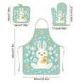 thumbnail image 3 of TIMIFIS Polyester Apron, Easter Cooking Apron Insulated Mitts Insulated Pads Three Piece Set Suspender Apron Kitchen Cooking Apron Bbq Apron Holiday Decorative Sleeveless Apron Home Decor, 3 of 6