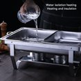 thumbnail image 4 of Plats à Chafing pour Buffet, Ensemble de Serveurs et Réchauffeurs en Acier Inoxydable avec Cadre Pliant, Réchauffeur de Nourriture pour Fêtes, Banquets et Événements, 4 of 7