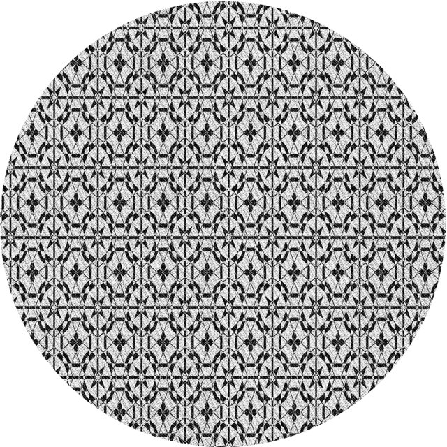 Ahgly Company Tapis Rond Lavable en Machine Intérieur Transitionnel Gris Loup Gris, 5 Pieds Rond