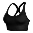 thumbnail image 1 of Virmaxy Womens Wireless Bra Solid Color Soft and Comfortable Gathered Large Bra Solid Color Soft and Comfortable Without Steel Rings Gathering To A Large Bra Black-3 M, 1 of 3