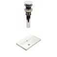 thumbnail image 1 of American Imaginations 23.86-in. W 1 Hole Ceramic Top Set In White Color - Overflow Drain Incl. AI-30862, 1 of 8