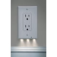thumbnail image 2 of 4PCS DECOR Outlet Wall Plate with Led Night Lights - Build on Sensor Nights Light - Electrical Cover Plates Nightlight - Covers Plate with Energy Efficient nightlights - No Wire (Decor), 2 of 5