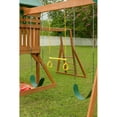 thumbnail image 4 of Creative Cedar Designs Mountain View Lodge Wooden Playset with Rock Wall, Slide and Swings (Multi-Colour & Green), 4 of 7