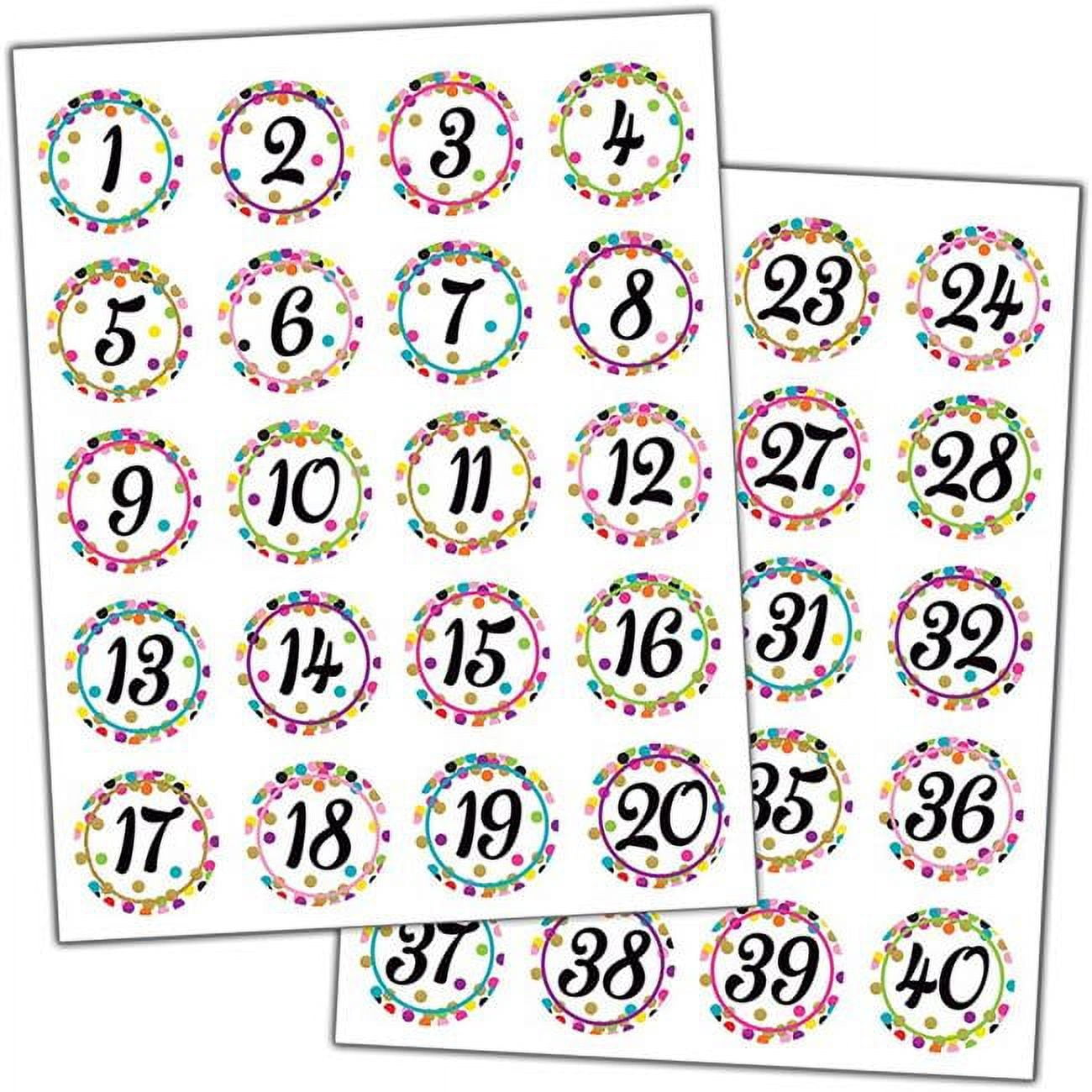 Teacher Created Resources TCR5574 1 in. Confetti Numbers Stickers