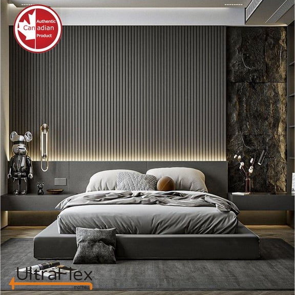 UltraFlex REVIVE - Matelas Hybride 12” à Plateau Euro Respirant, Soutien Spinal HDcoils, Mousse Certifiée CertiPUR-US® avec Encadrement en Mousse, Ressorts Soulageant la Pression, Matelas Écoresponsable (Fabriqué au Canada)