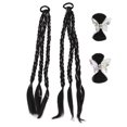 thumbnail image 2 of Boxing Braided Extension, Synthetic  Boxing Braided Ponytail Extension  for Girls for Home Brown Black,Black, 2 of 7