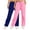 Pink, variant on Posijego Womens 3PC Sweatpants with Pockets Women's 3 Pack Sweat Pants Wide Leg Lounge Running Pants
