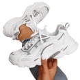 thumbnail image 3 of XIAQUJ Chaussures de Course à Lacets pour Femmes Chaussures de Sport Espadrilles Blanches Espadrilles Mode pour Femmes Blanches 7(38), 3 of 6