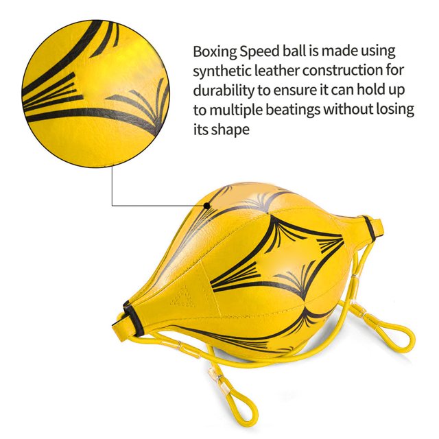 Balle de Boxe Universelle à Double Extrémité Suspendue avec Pompe et Crochet