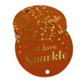 thumbnail image 1 of Inkdotpot Pack Of 50 Let Love Sparkle Wedding Favor Paper Tags Craft Real Gold Foil Hang Tags, 1 of 6