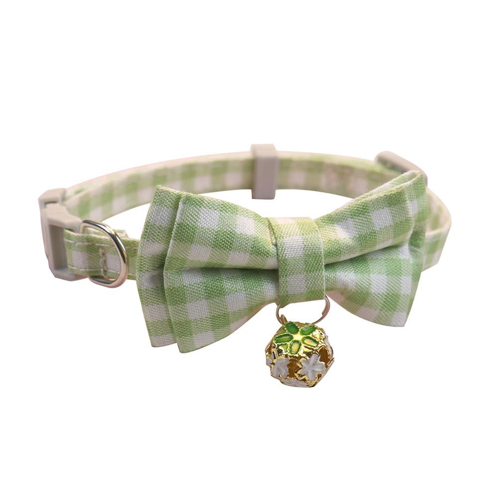 Adjustable Breakaway Cat Collar with Bell and Movable Bow Tie for Small Pets