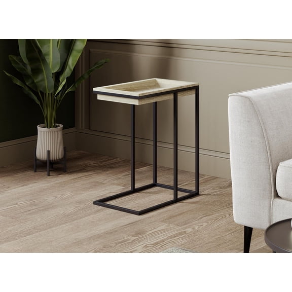 Table d'appoint. Table de bout pour salon. Table de chevet ou table de nuit. Petite table d'entrée. Facile à assembler. Taupe foncé.