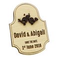 thumbnail image 2 of Rustic Wedding Save The Date Magnets Wooden Engraved Magnet 10 Personalized Wedding Announcement Idea, 2 of 3