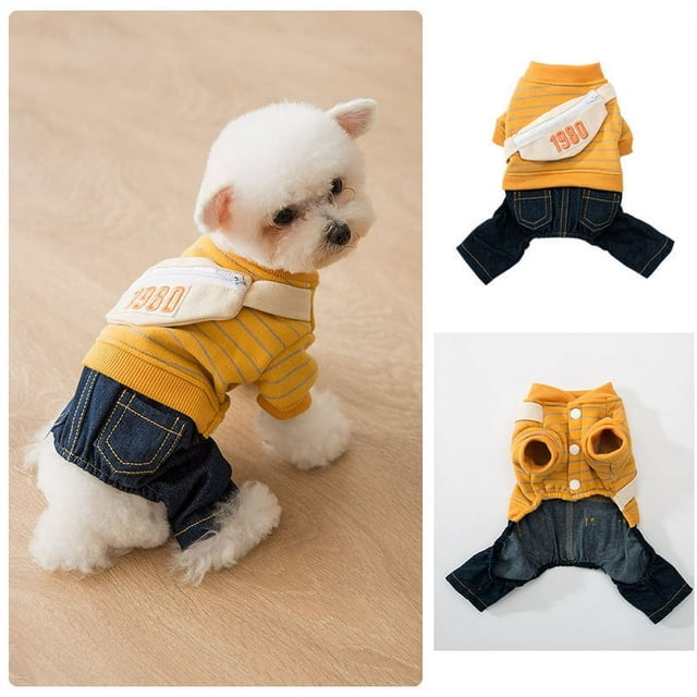 Winter Dog Clothes Pets Outfits Coat Jacket For Dogs Warm Clothes Denim Clothes New