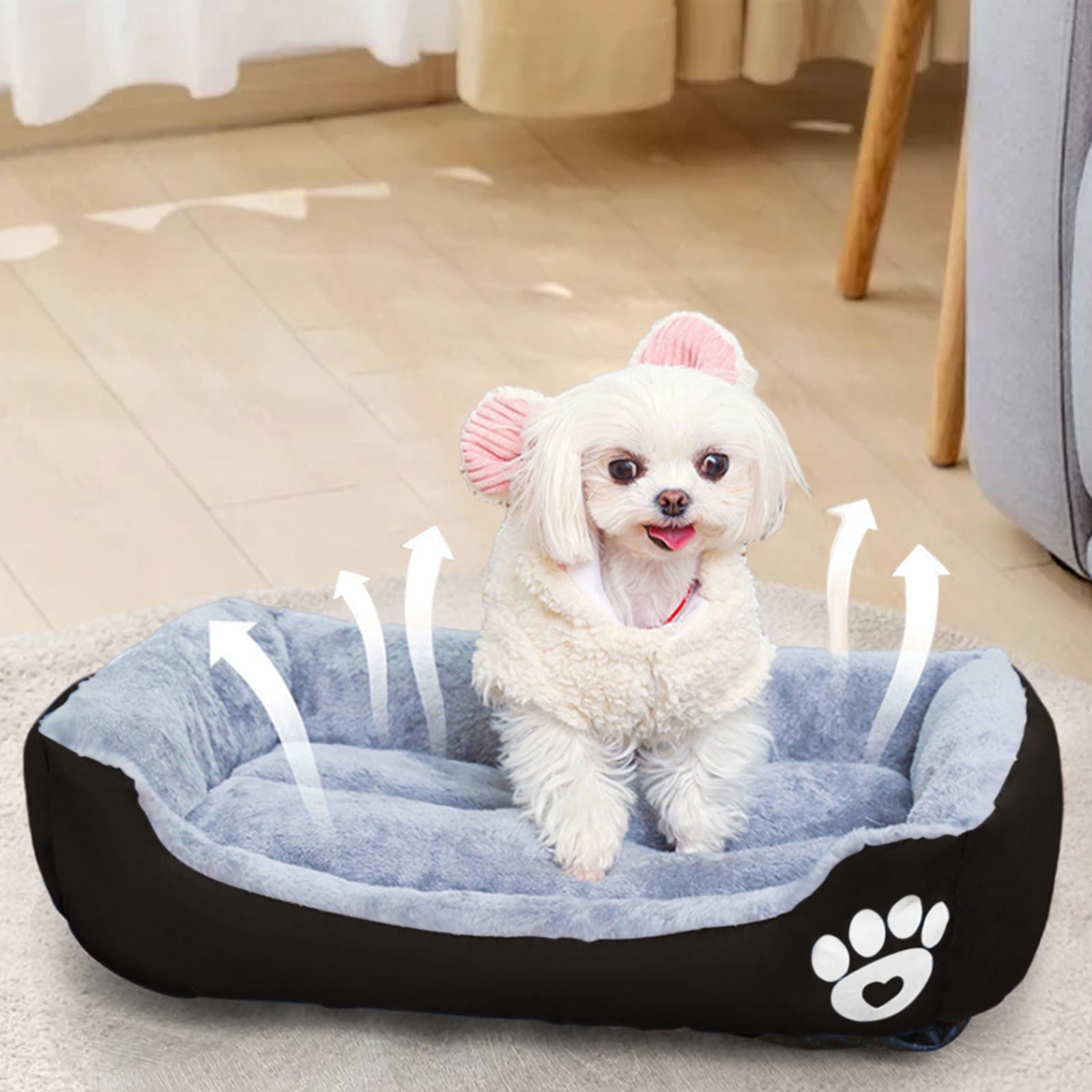Diceymbol 2025 New Dog Beds for Medium Dogs Washable Dog Bed Comfortable and Breathable Pet Bed Rectangle Warming Dog Bed for Medium Dogs