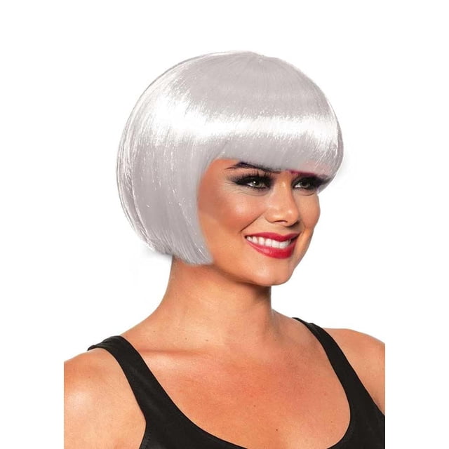 Underwraps Womens Costume Accessory Hair Adults Short Bob Cut Wig White