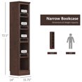 thumbnail image 2 of VAUXHILL & CO. Bibliothèque Étroite Halston, Unité d'Étagères Ouvertes Réglables, Cerisier, 2 of 10